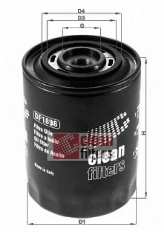 df1898 clean-filters Фильтр масляный к Renault Master 2 Арт 73700579