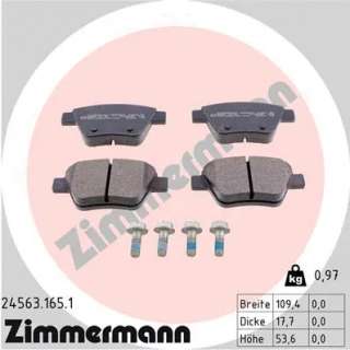 245631651 zimmermann Тормозные колодки задние к Volkswagen Golf 6 Арт 72175081