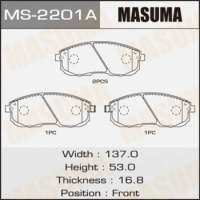 ms2201 masuma Тормозные колодки передние к Nissan TIIDA C11 Арт 72230807