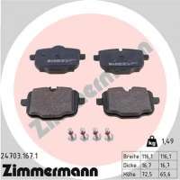 247031671 zimmermann Тормозные колодки задние к BMW 2 F45/F46 Арт 72212687
