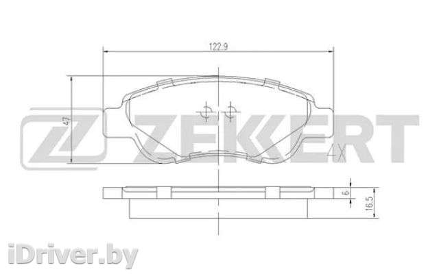 Тормозные колодки комплект Citroen C1 1 2000г. bs1939 zekkert - Фото 1