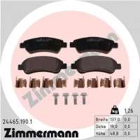 244651901 zimmermann Тормозные колодки задние Fiat Ducato 3 Арт 72175049