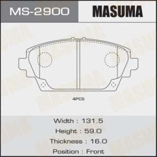 ms2900 masuma Тормозные колодки комплект к Nissan Primera 12 Арт 72230842