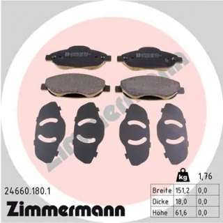 246601801 zimmermann Тормозные колодки передние к Peugeot 308 1 Арт 72175111