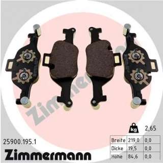 259001951 zimmermann Тормозные колодки комплект к BMW 5 G30/G31 Арт 73678162