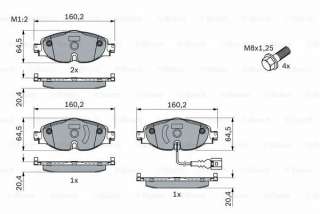 0986494660 bosch Тормозные колодки передние к Audi TT 2 Арт 72165916
