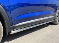 Пороги с накладным листом к Hyundai Tucson 2 (боковые подножки из нержавейки) Арт 75168506