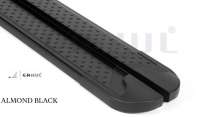 Защита штатного порога боковые алюминиевые подножки Almond Black Fiat 500X 2019г.  - Фото 2