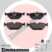 219341701 zimmermann Тормозные колодки задние к BMW 2 F45/F46 Арт 72174026