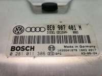 Блок управления двигателем Audi A4 B6 2003г. 8E0997401L, 8E0907401N , 0281011386 - Фото 4