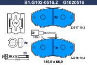 b1g10205162 galfer Тормозные колодки комплект к Peugeot Boxer 1 Арт 73676100