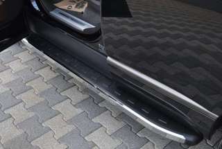 Порог левый боковые подножки NewStarChrome Lexus LX 3 2003г.  - Фото 15