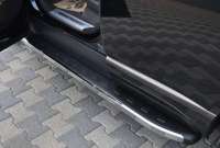 Пороги труба с проступью боковые подножки NewStarChrome BMW X5 F15 2003г.  - Фото 15