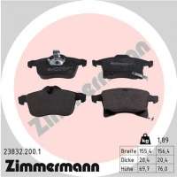238322001 zimmermann Тормозные колодки передние к Opel Zafira A Арт 72212555