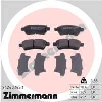 242401651 zimmermann Тормозные колодки задние к Nissan Navara D40 Арт 72174967