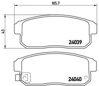 p49035 brembo Тормозные колодки комплект к Mazda RX-8 Арт 72231513