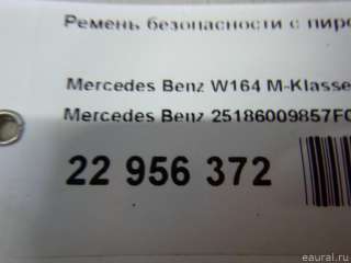 Ремень безопасности с пиропатроном Mercedes GL X164 2007г. 25186009857F03 - Фото 9