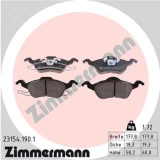 231541901 zimmermann Тормозные колодки комплект к Ford Focus 1 Арт 73671757