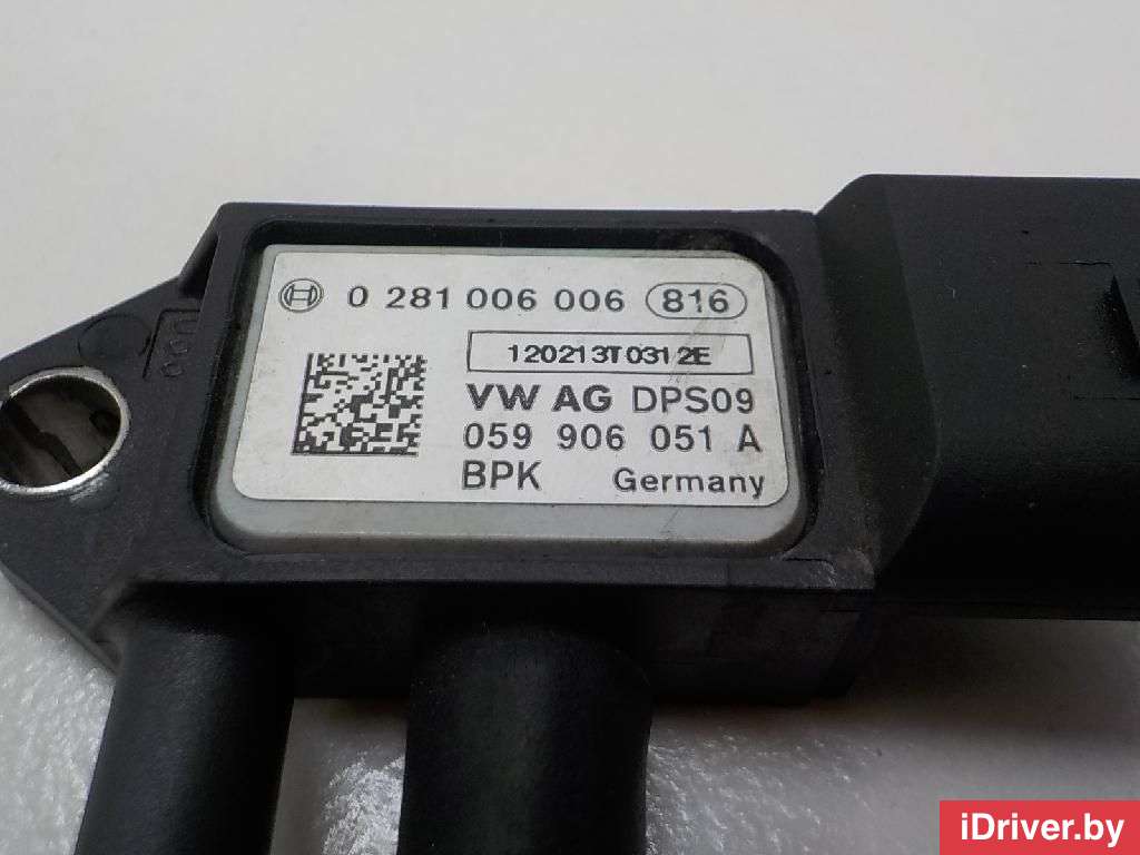 Датчик давления выхлопных газов Volkswagen Eos 2007г. 059906051A VAG  - Фото 4