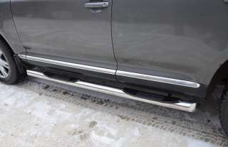  Пороги с накладным листом к Chevrolet Tahoe GMT900 (боковые трубы с накладками для ног) Арт 75169715