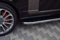 Порог правый боковые подножки NewStarChrome Volkswagen Transporter T5 2003г.  - Фото 7