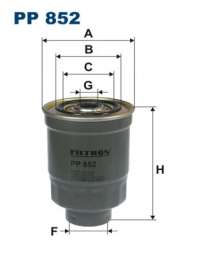 pp852 filtron Фильтр топливный к Isuzu Campo Арт 65302457