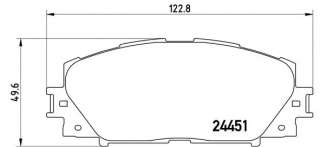 p83106 brembo Тормозные колодки комплект к Toyota Prius 3 Арт 72200935
