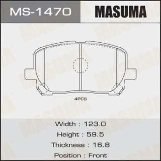 ms1470 masuma Тормозные колодки передние к Toyota Avensis 1 Арт 72230765