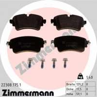 223081751 zimmermann Тормозные колодки задние к Audi A4 B9 Арт 72174185