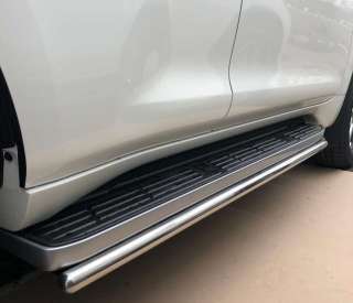Защитные дуги боковые подножки из нержавейки Lexus LX 2 2003г.  - Фото 10
