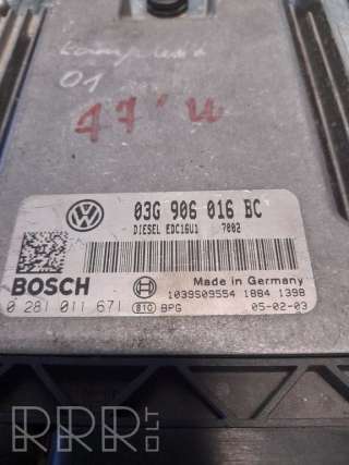 Блок управления двигателем Volkswagen Golf PLUS 1 2006г. 03g906016bc, 0281011671 , artDBE991 - Фото 2