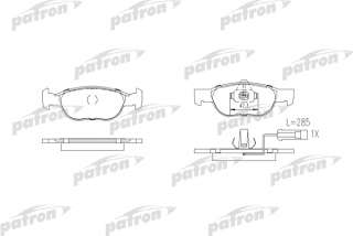 pbp1040 patron Тормозные колодки комплект к Lancia Delta 2 Арт 73661561