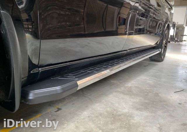 Пороги (комплект) боковые алюминиевые подножки NewLineCHROME Volkswagen Transporter T5 2019г.  - Фото 1