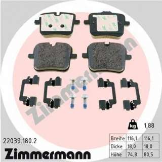 220391802 zimmermann Тормозные колодки комплект к BMW 5 F10/F11/GT F07 Арт 73669097