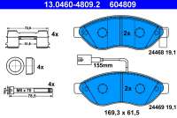 13046048092 ate Тормозные колодки комплект к Citroen Jumper 2 Арт 73669713