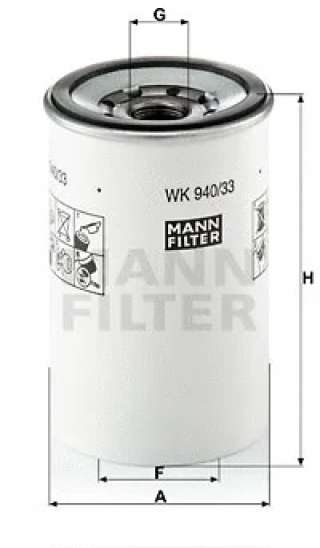wk94033x mann Фильтр топливный к Volvo FH Арт 73705990