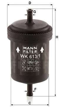 wk6131 mann Фильтр топливный к Fiat Tempra Арт 73704576
