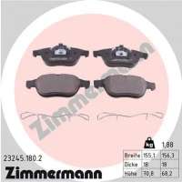 232451802 zimmermann Тормозные колодки комплект к Renault Espace 3 Арт 73671759
