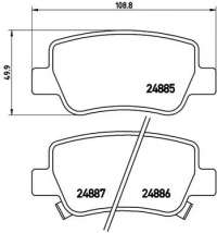 p83112 brembo Тормозные колодки задние к Toyota Avensis 3 Арт 72200938