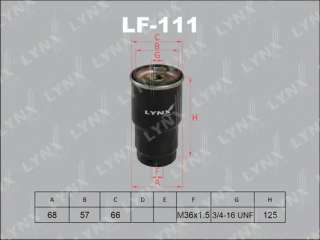 lf111 lynxauto Фильтр топливный к Toyota Verso Арт 73704007