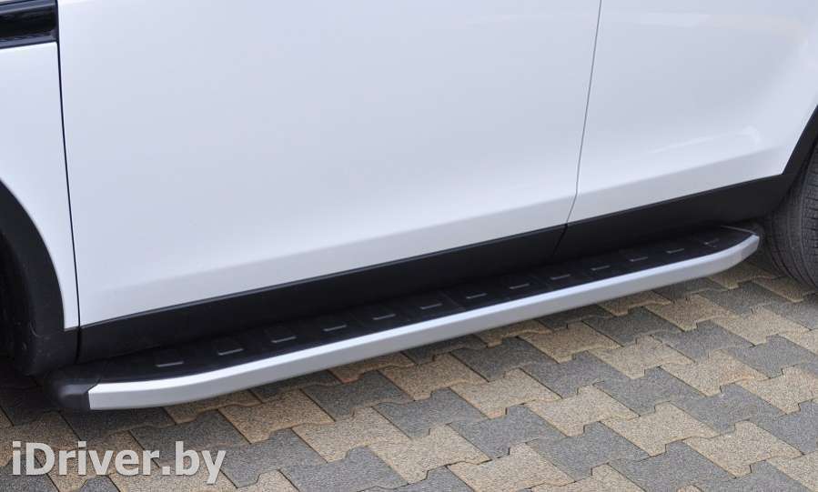 Накладка на порог алюминиевые подножки NewStarGrey Audi Q7 4M 2003г.   - Фото 6