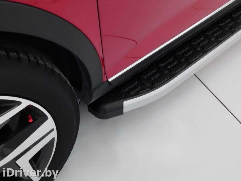 Подножка боковые алюминиевые подножки EvoGREY Peugeot Partner 2 2019г.   - Фото 1