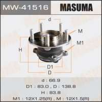 mw41516 masuma Подшипник ступичный задний к Mazda CX-5 1 Арт 72231027