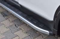 Накладка на порог алюминиевые подножки NewStarGrey Opel Vivaro C 2003г.  - Фото 7