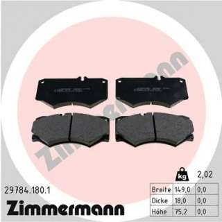 297841801 zimmermann Тормозные колодки передние к Volkswagen LT 1 Арт 72176465